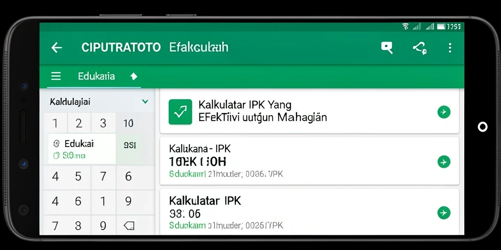 Screenshot antarmuka aplikasi Kalkulator IPK CIPUTRATOTO.
