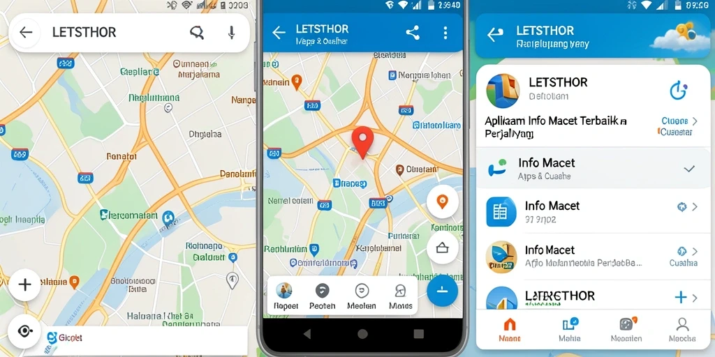 Antarmuka LETSTHOR menunjukkan informasi kemacetan secara real-time.