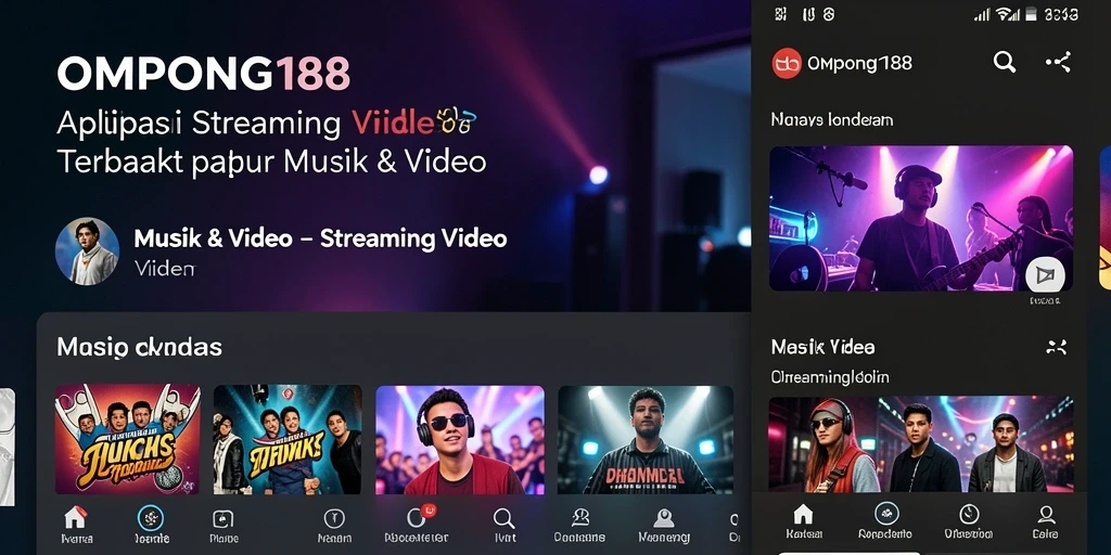 Tampilan antarmuka OMPONG188 yang menarik dan intuitif untuk Streaming Video.