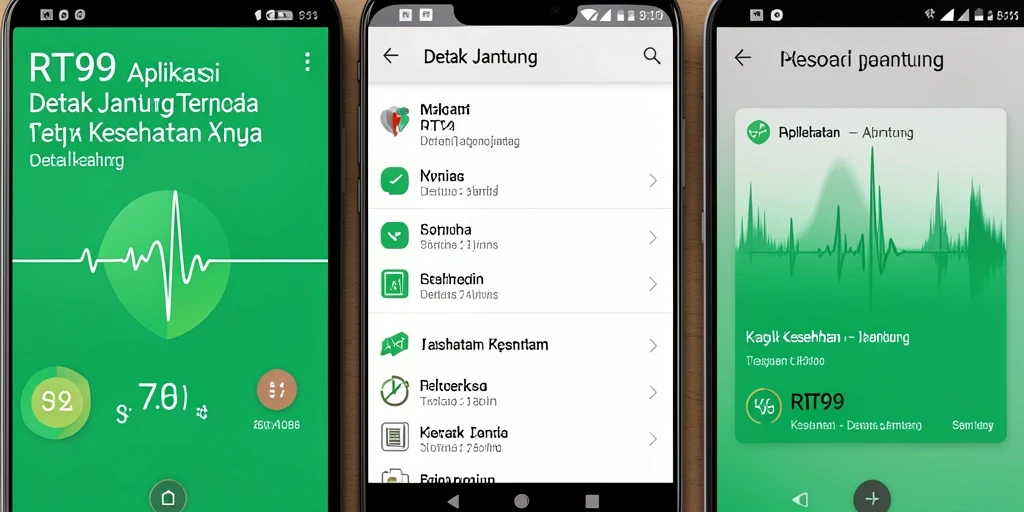 Antarmuka aplikasi RT99 yang sederhana dan informatif.