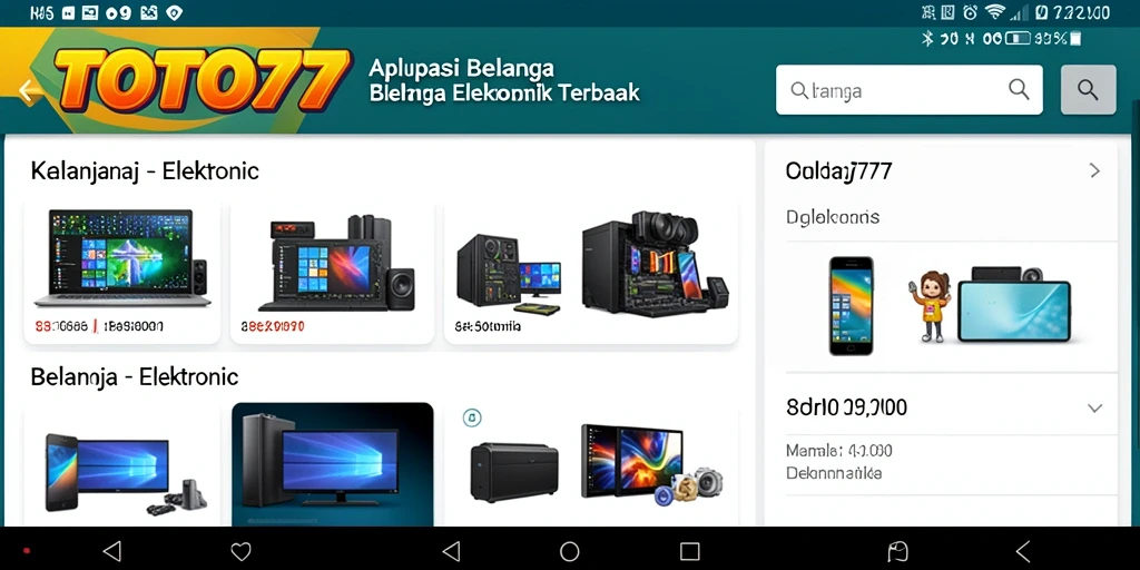 Antarmuka TOTO777 yang menawan dan mudah digunakan untuk berbelanja elektronik.
